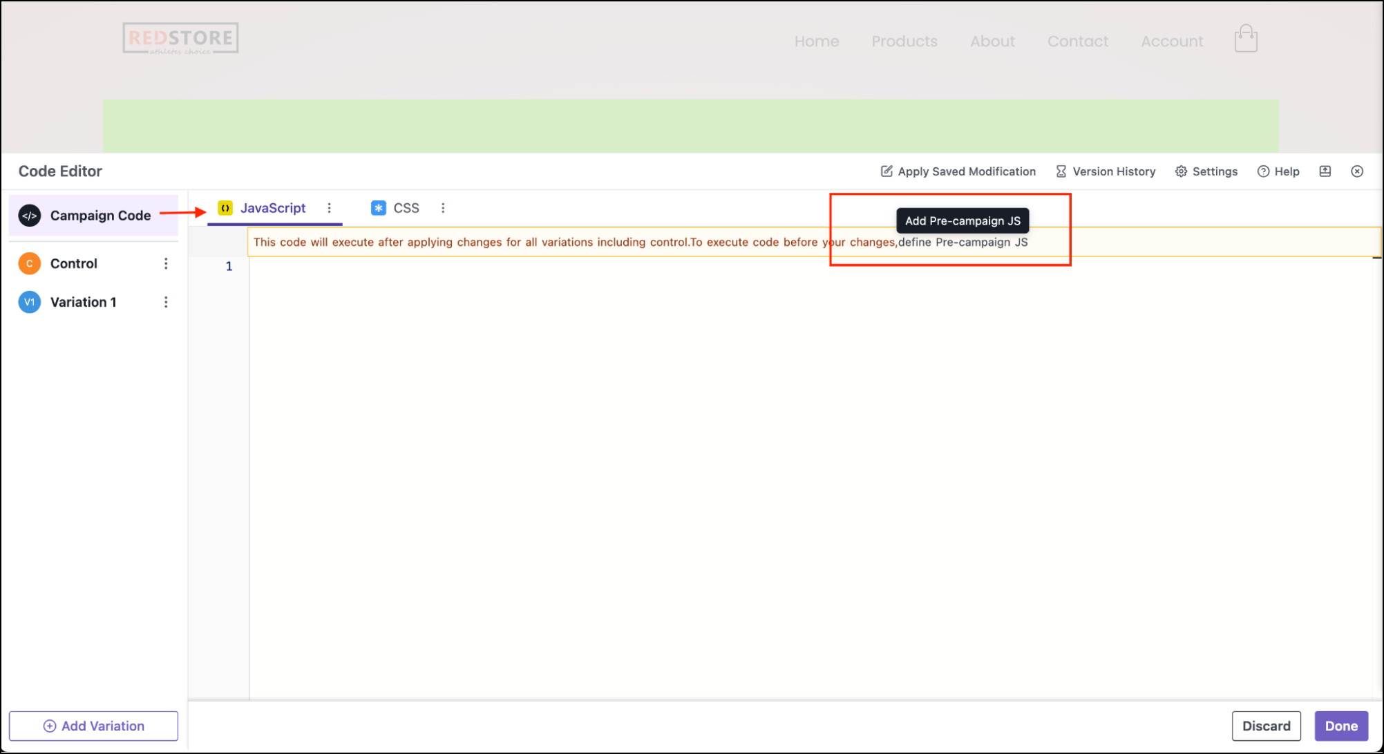 Add Pre campaign JS.png